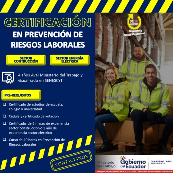 Certificación en Prevención de Riesgos Laborales