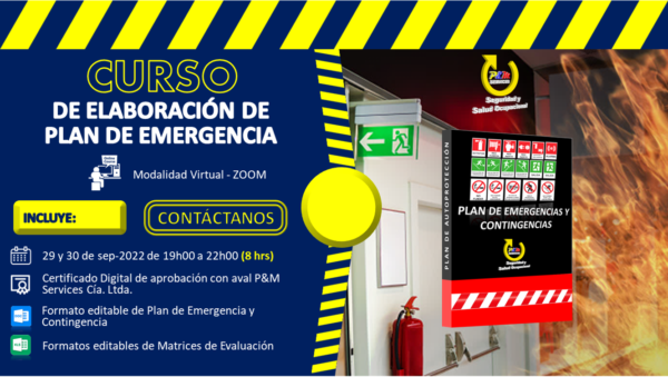 CURSO ELABORACIÓN DE PLAN DE EMERGENCIAS Y CONTINGENCIAS - Imagen 2