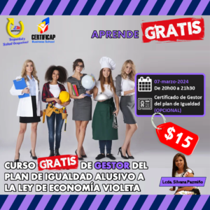CURSO DE GESTOR DEL PLAN DE IGUALDAD (Ley de Economía Violeta)